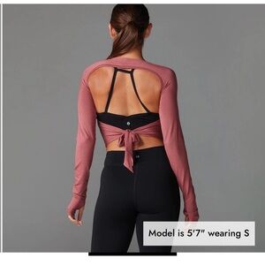 TAVI - Favorite Long Sleeve Crop Tee - Mauve - NWT